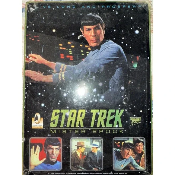 1996 Star Trek Mr. Spock Metal Wall or Table Display- Team Metal 8