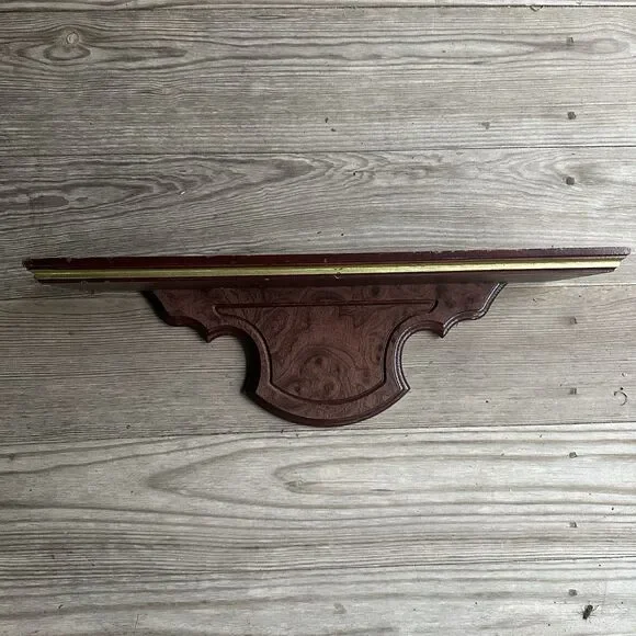 Vintage Solid Wood Wall Shelf Display Ledge Colonial Federal Traditional Decor