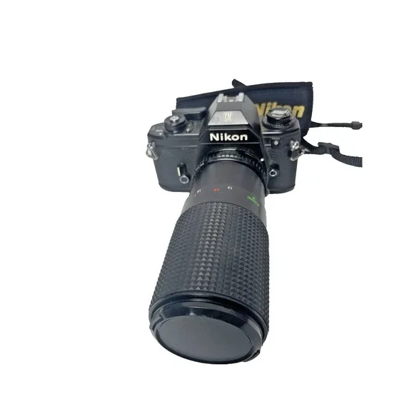 Nikon EM 35mm SLR Camera with JCpenny 80-200mm Macro Lens