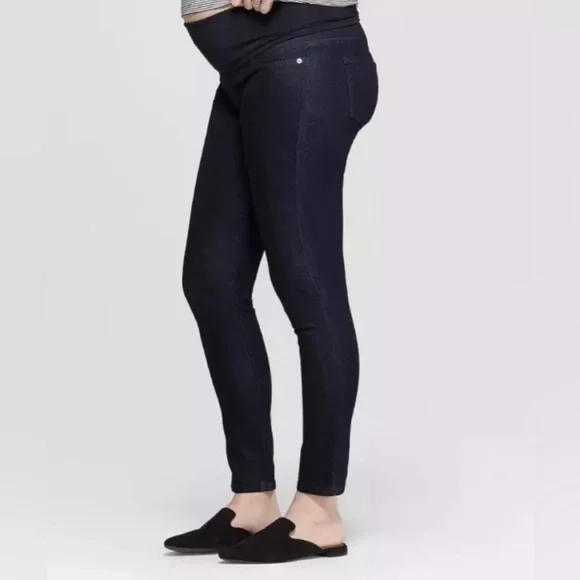 Maternity Crossover Panel Jeggings Isabel Maternity Ingrid & Isabel Dark Wash