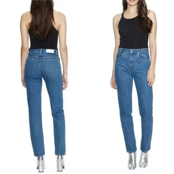 Re/Done Jeans Academy Fit High Rise Straight Leg, EUC, Size 26, MSRP $395