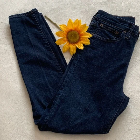 J. CREW hi rise skinny ladies jeans-size 27 VGUC 82% cotton 16% poly
