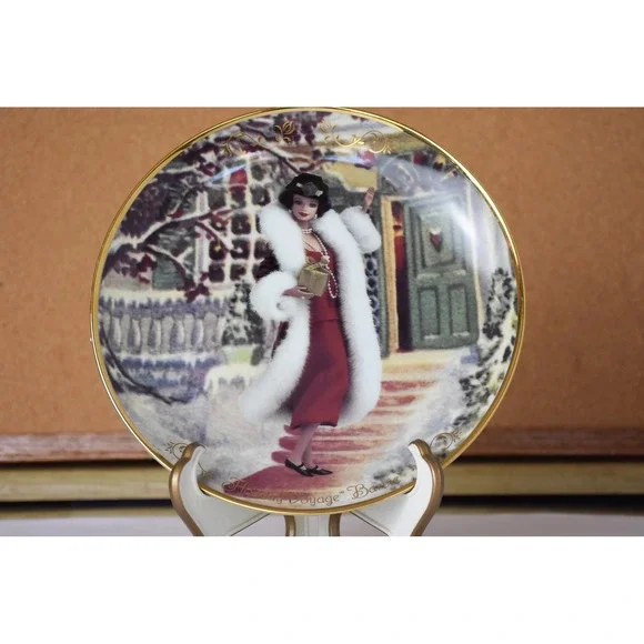 Brand-New Hallmark Limited Edition Barbie Holiday‎ Voyage porcelain plate