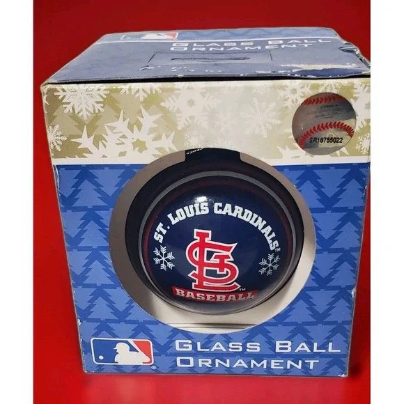VINTAGE St Louis Cardinals Christmas Tree Hanging Ornament Baseball 2009 NOS‎