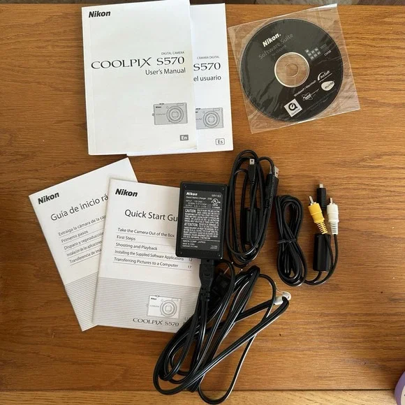 MH-63 OEM Battery Charger NIKON Coolpix S570 And Other Cords Manual Software