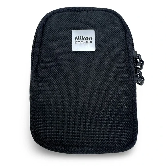 Nikon Coolpix Black Nylon Compact Digital Camera Pouch Case OEM Belt Loop