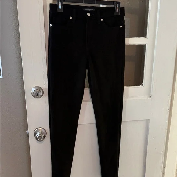 Banana Republic Black High-Rise Straight-Leg Jeans