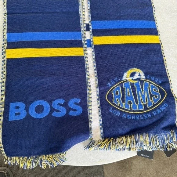 Hugo‎ Boss X NFL RAMS Scarf, Wool-blend, new with tag, Made in Italy