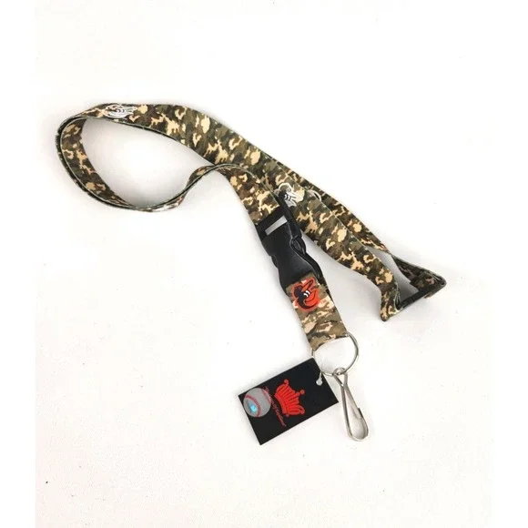 NWT Baltimore Orioles Baseball Breakaway Lanyard w/‎ Detachable Buckle Camo LOGO
