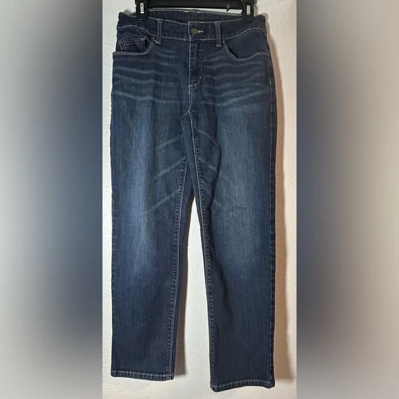 Chico’s Women's Platinum Straight Jeans Ultimate Fit Denim Size 0 Reg