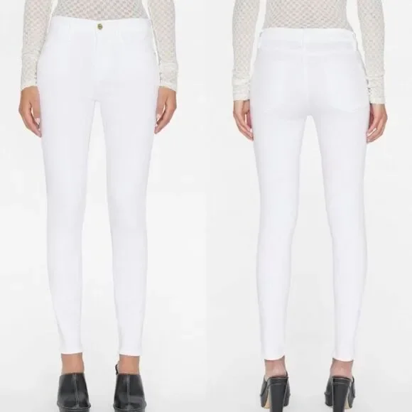 NWT Frame Le High Skinny Jeans in Blanc Size 27