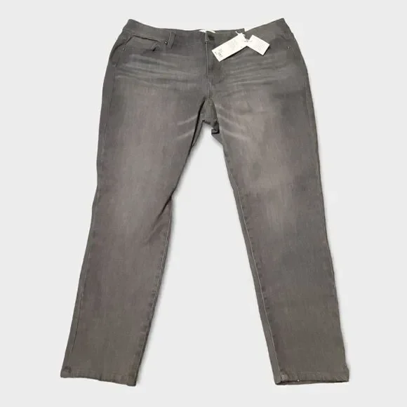 Lane Bryant NEW  Ultimate Stretch High Rise Skinny Grey Jeans Size 18