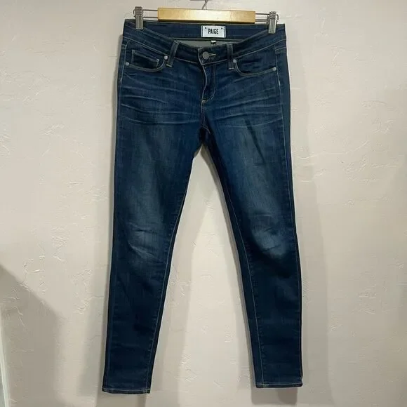 PAIGE Skyline Ankle Peg Skinny Blue Jeans Alanis Women's 26
