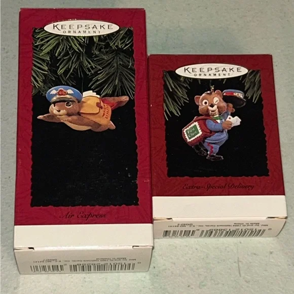Hallmark Keepsake Ornaments Air Express and Extra-Special Delivery
