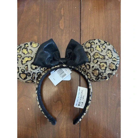 2025 Disney Parks Animal Kingdom Leopard Print Minnie Ears Headband NEW