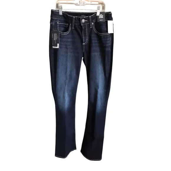 Silver jeans suki Size 28/33 slim boot mid rise denim dark wash New w/tags