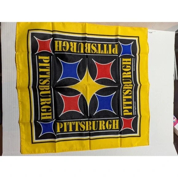 NFL Pittsburgh Steelers Yellow, Red, &‎ Blue Bandana Scarf