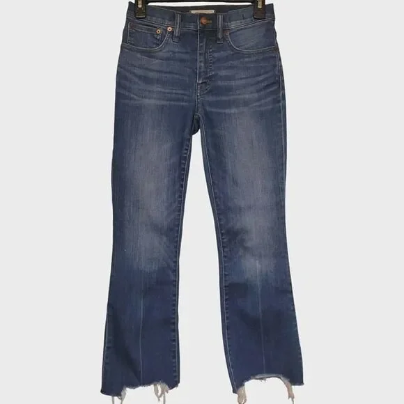 Madewell Cali Demi-Boot Jeans Women 24, 26W Casual Denim Raw Hem