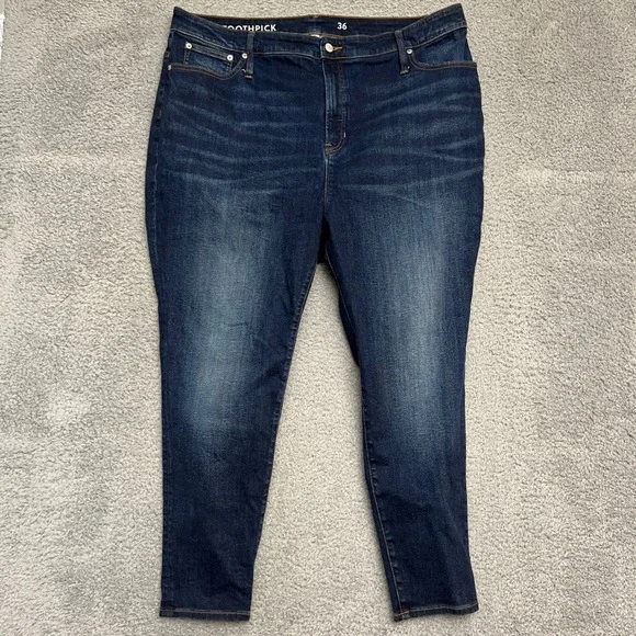 J.Crew Toothpick‎ Jeans Womens 36 Dark Wash Excellent Skinny High Rise Stretch