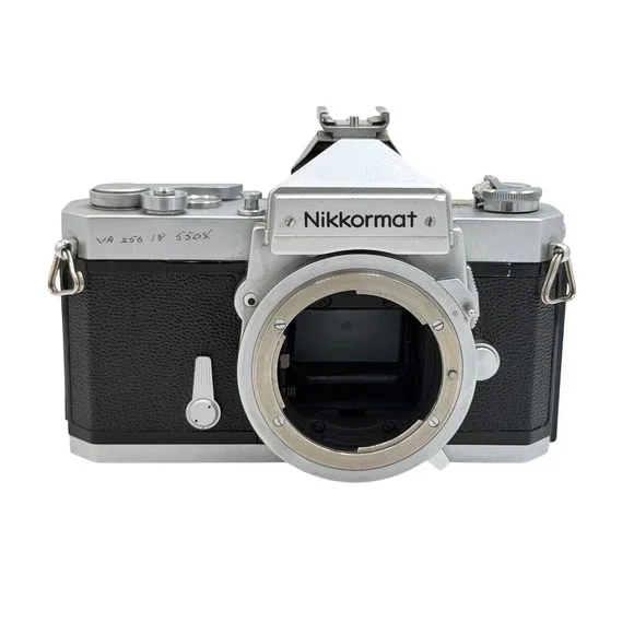 Nikkormat FTN 35mm SLR Film Camera Body Silver Nikon Tested New Light Seals GC