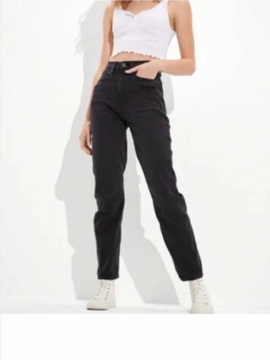 American Eagle Highest Rise 90's Boyfriend Jeans Black Wash size 6/28 NWT
