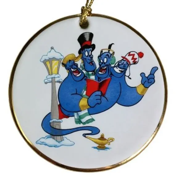 Disney Grolier ‘Tis the Season “Holiday Harmony” Ornament Alladin w/ Genie Lamp