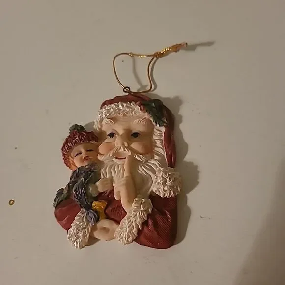 Vintage Santa Ornament #4