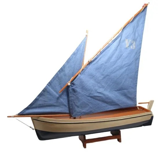 Authentic Models Y3 Madeira Decorative Yacht Sail Boat Crate Barrel Discontinued