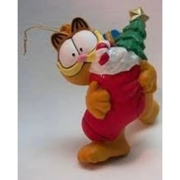 Vintage Garfield Christmas Ornament Kurt S Adler Stocking Tree PW17 New in Bag