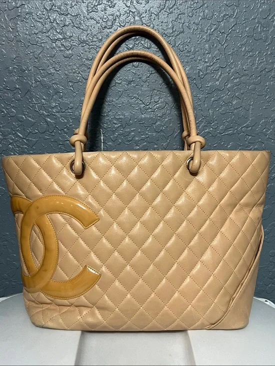 🧡 CHANEL Quilted Calfskin Large Cambon Tote Bag