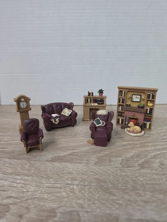 Avon Victorian Memories Living Room  Miniature Furniture Collectible Set 2001