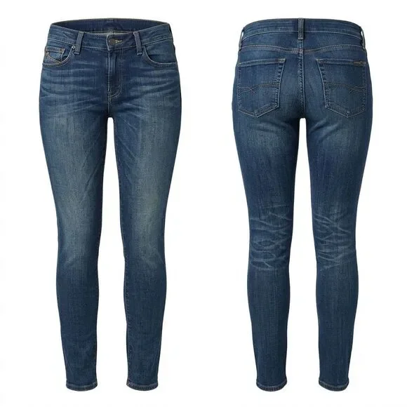 Polo Ralph Lauren Jeans Women's 8 29 Tompkins Skinny Blue Denim Pants 29x29