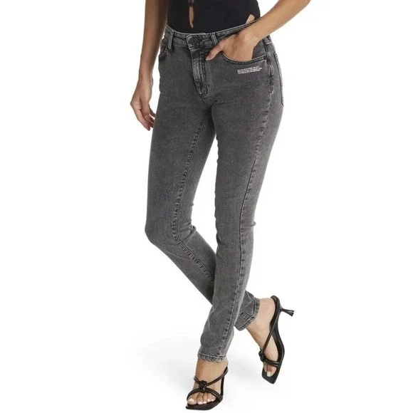 Off-White Women’s Skinny Denim Jeans Grey - Size - 27 $625