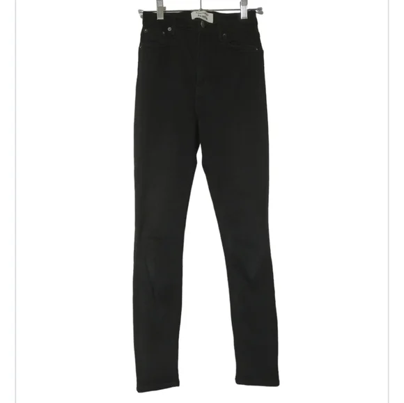 Reformation Black High Rise Skinny Jeans Size 25