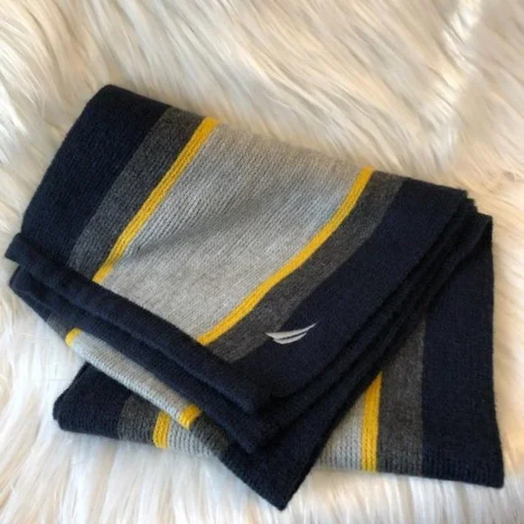 Nautica Knit Striped Scarf