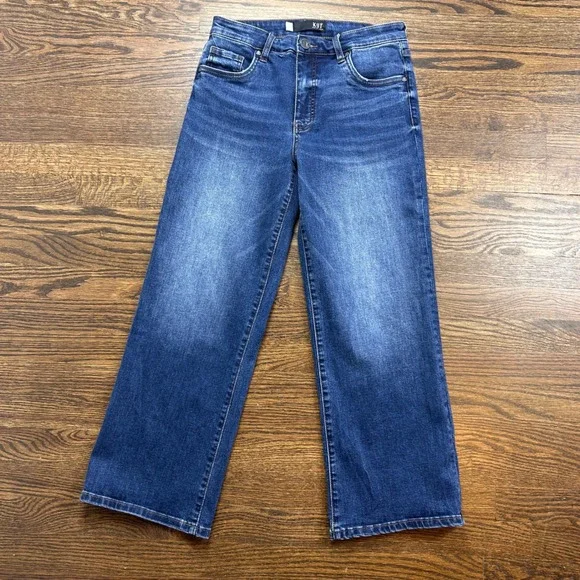 Kut from the Kloth Charlotte High Rise Fab Ab Culotte Jeans Womens 4 Dark Wash