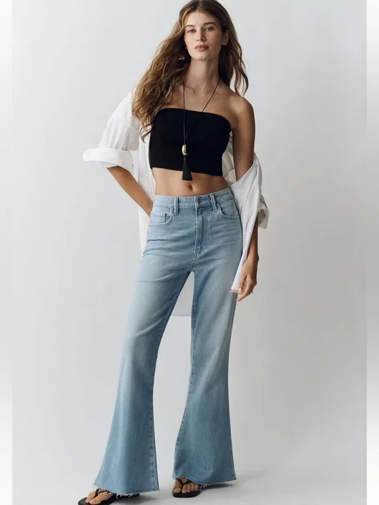 Paige Marlow High Rise Skimmer Flare Jeans- size 23