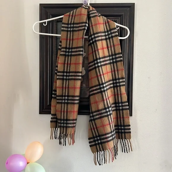 Authentic Men women’s Classic Checkered Scarf - Tan and Black