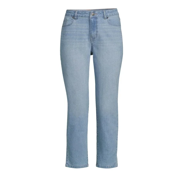 TIME & TRU Cropped Denim Light Wash Boyfriend Jeans NWOT