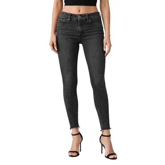 AG Women’s The Jegging Super Skinny Fit Cropped Denim Jeans Black Size 27