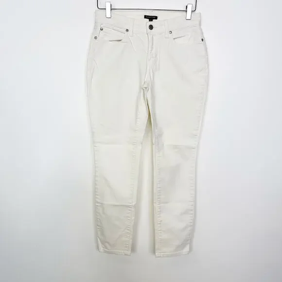 Eileen Fisher Ivory Cream Denim Jeans 4