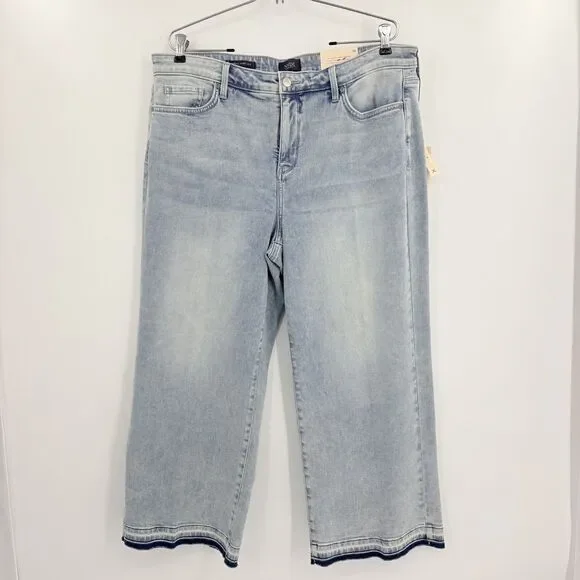 NYDJ Teresa Wide Leg Ankle Jeans Womens Size 16 Boho Summer Casual Travel Norm