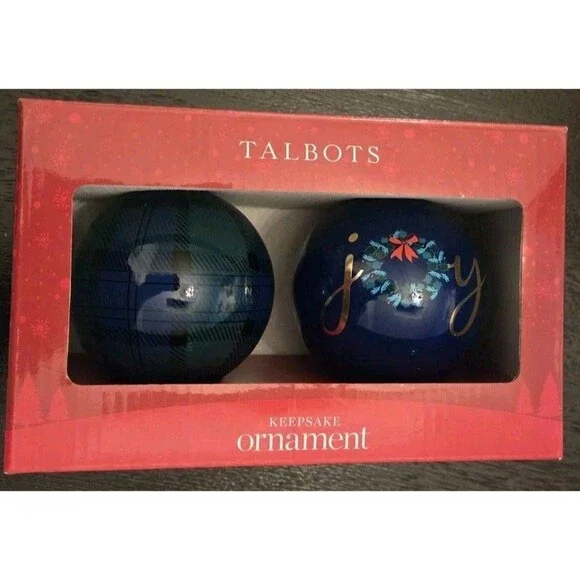 Talbots Joyful Ornament Set of 2,  