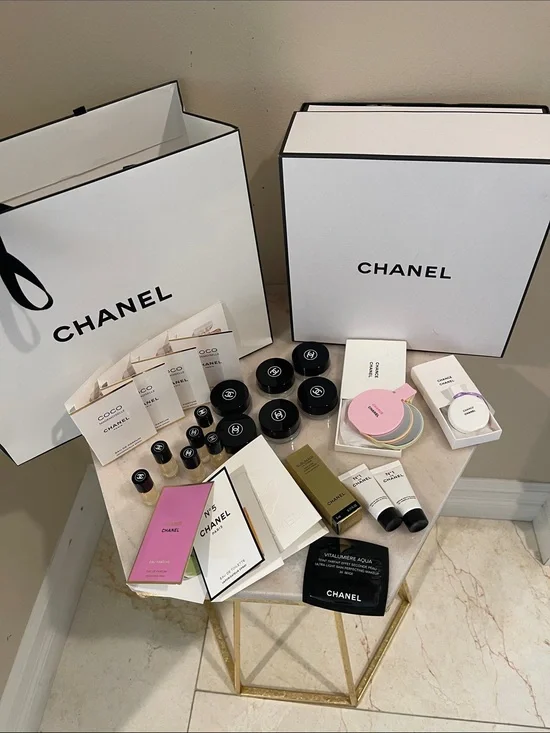 CHANEL Skincare & Fragrance Assortment in White, Black and Pink