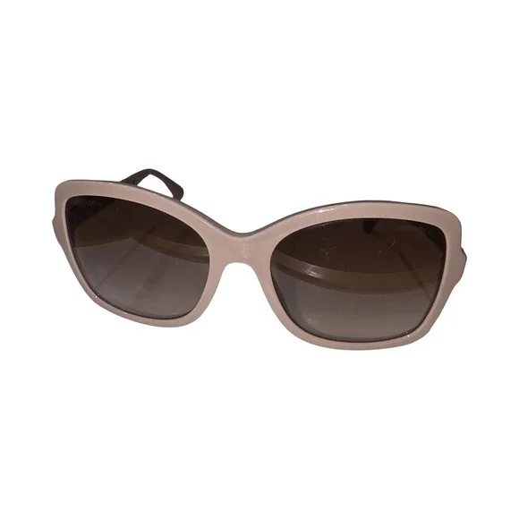 Chanel Oversized Square Metal Tweed Sunglasses 5383 Pink Rose Authentic