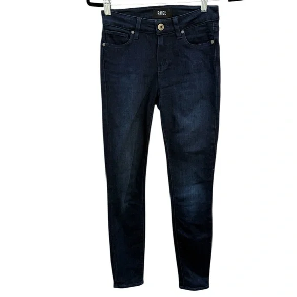 PAIGE Midnight Blue Skinny Jeans Size 25 Stretch