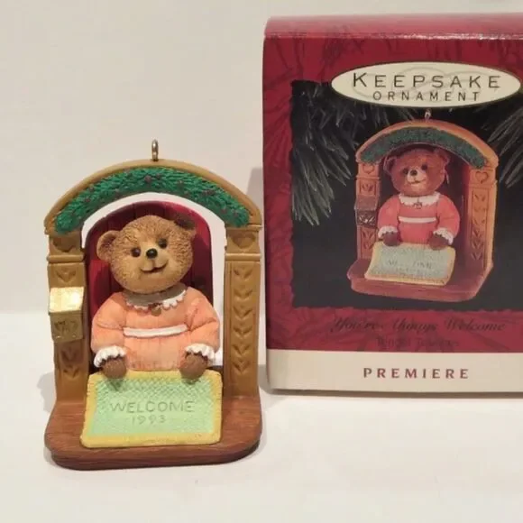 Vintage You're Always Welcome - Teddy Bear Ornament by Hallmark 1993
