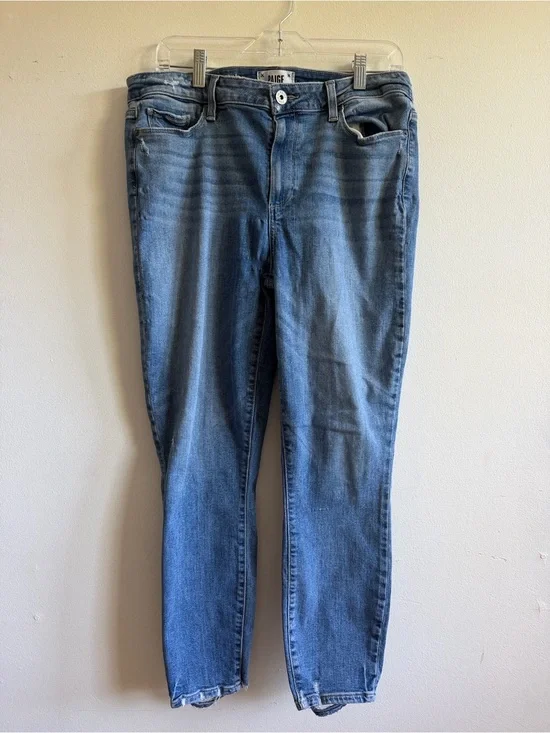 Paige Light Blue Denim Jeans hoxton crop size 31