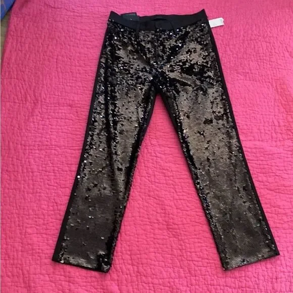 NWT J Brand Shimmering Black Sequin jeans, size 28