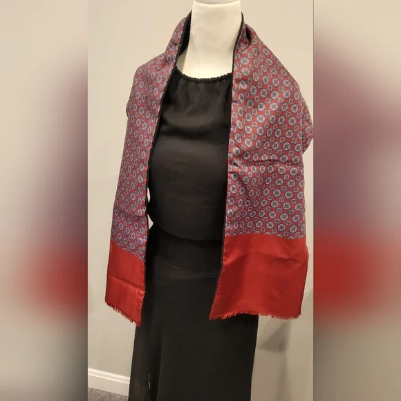 Vintage Christian Dior Silk and Wool Men's (unisex) Scarf